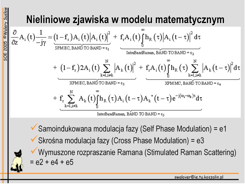 modulacja fazy (Cross Phase Modulation) = e3 Wymuszone