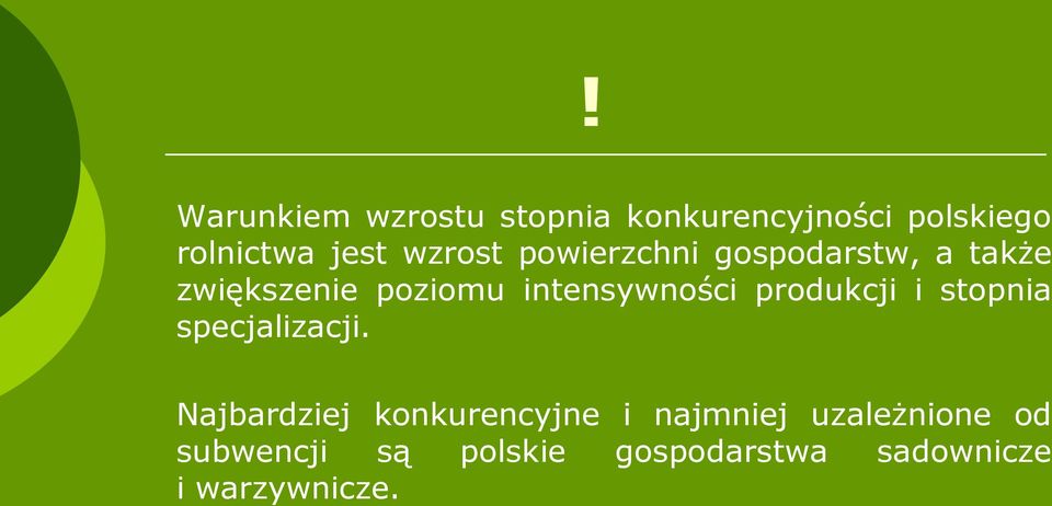 intensywności produkcji i stopnia specjalizacji.