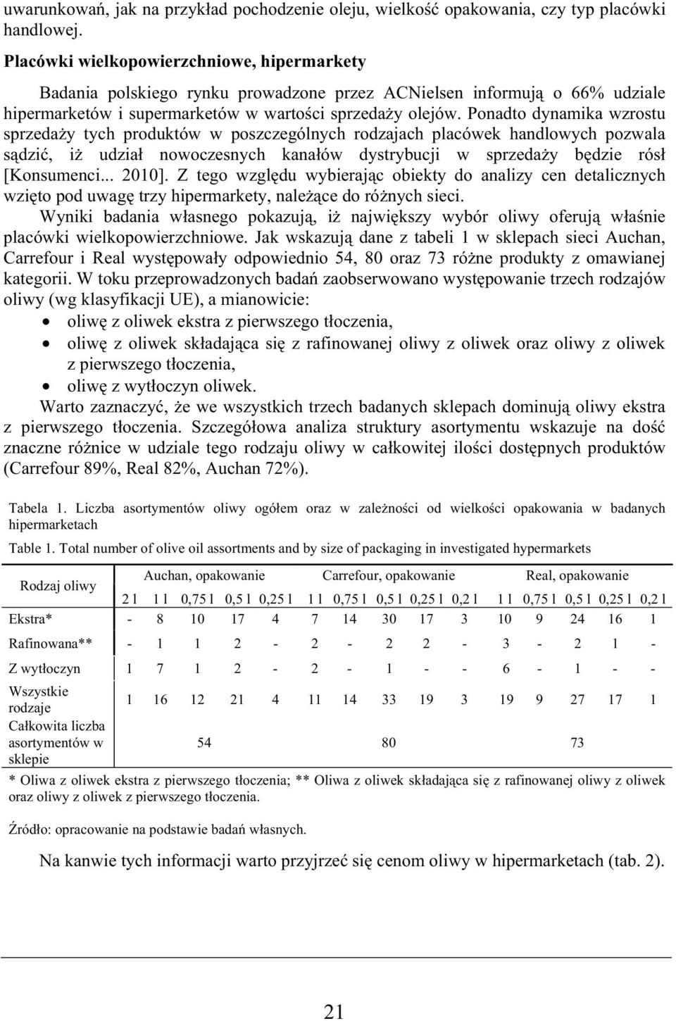 Ponadto dynamika wzrostu sprzeda y tych produktów w poszczególnych rodzajach placówek handlowych pozwala s dzi, i udzia nowoczesnych kana ów dystrybucji w sprzeda y b dzie rós [Konsumenci... 2010].