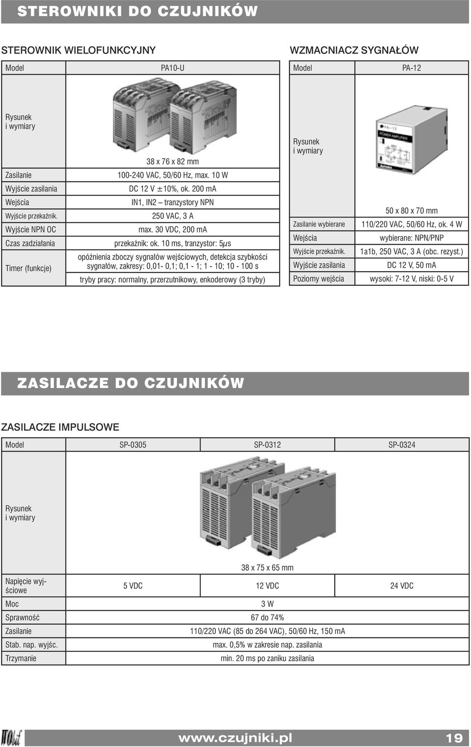10 ms, tranzystor: 5µs Timer (funkcje) opóźnienia zboczy sygnałów wejściowych, detekcja szybkości sygnałów, zakresy: 0,01-0,1; 0,1-1; 1-10; 10-100 s tryby pracy: normalny, przerzutnikowy, enkoderowy