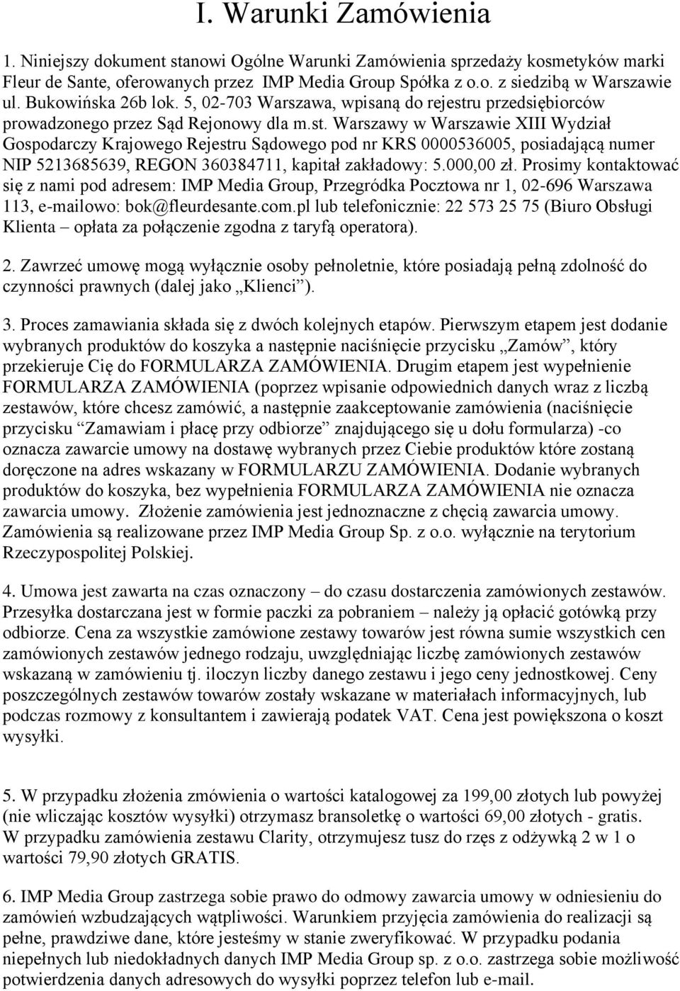 u przedsiębiorców prowadzonego przez Sąd Rejonowy dla m.st.