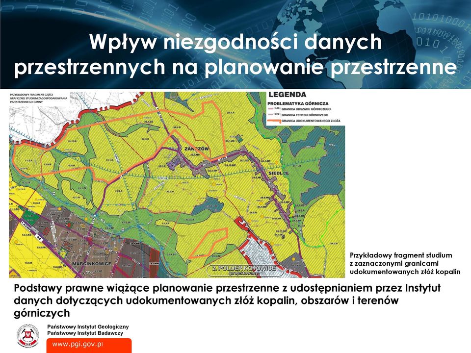 dotyczących udokumentowanych złóż kopalin, obszarów i terenów górniczych