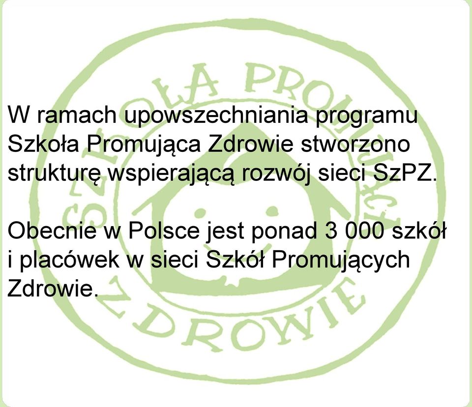 wspierającą rozwój sieci SzPZ.
