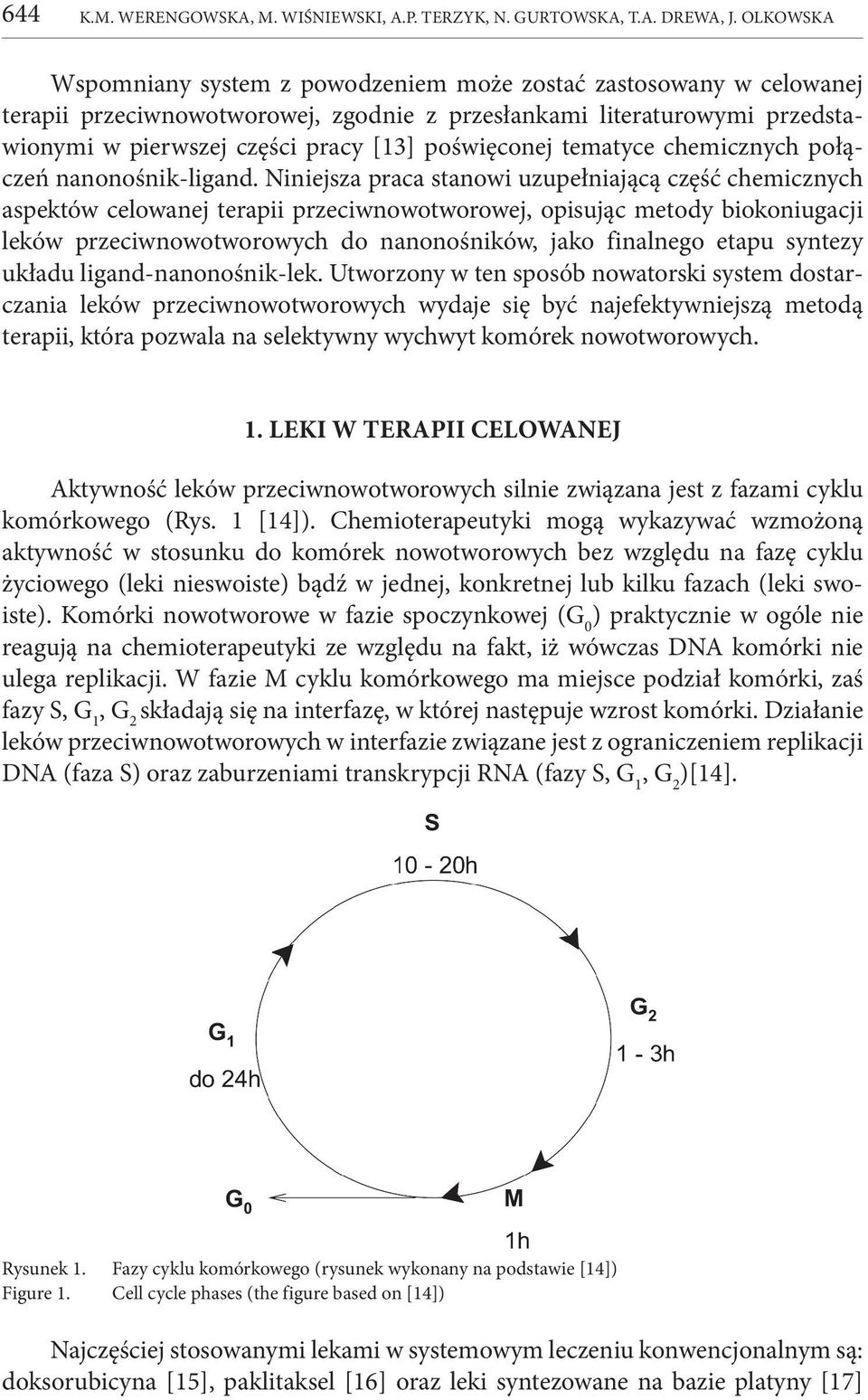 poświęconej tematyce chemicznych połączeń nanonośnik-ligand.