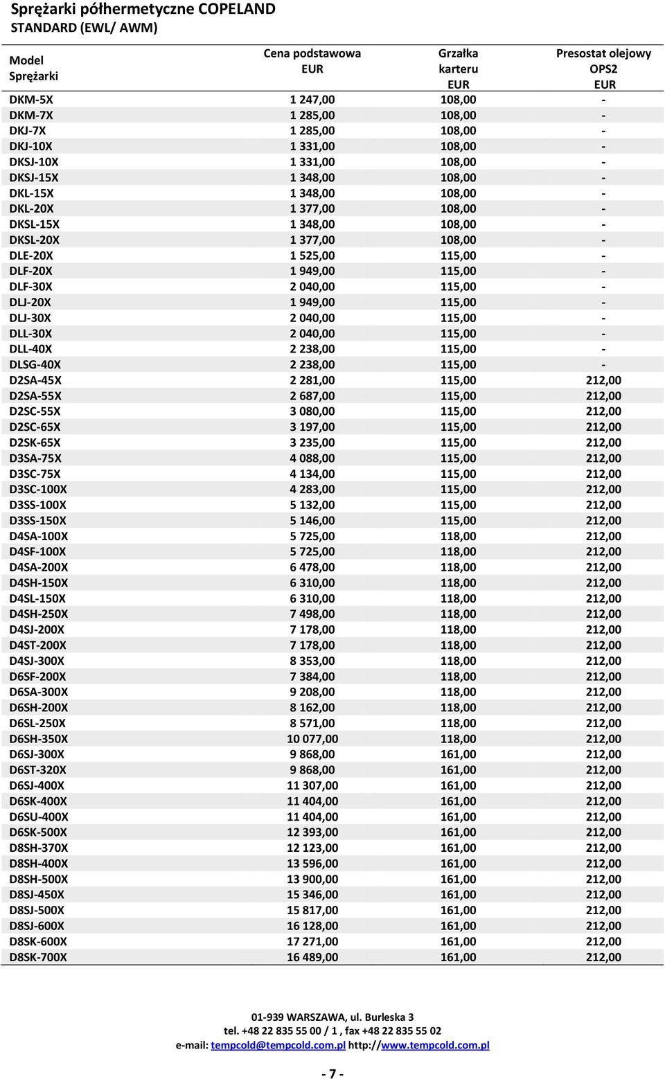 - DLF-20X 1 949,00 115,00 - DLF-30X 2 040,00 115,00 - DLJ-20X 1 949,00 115,00 - DLJ-30X 2 040,00 115,00 - DLL-30X 2 040,00 115,00 - DLL-40X 2 238,00 115,00 - DLSG-40X 2 238,00 115,00 - D2SA-45X 2