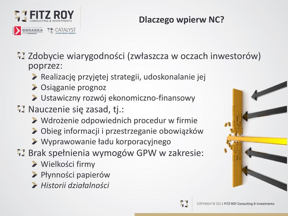 udoskonalanie jej Osiąganie prognoz Ustawiczny rozwój ekonomiczno-finansowy Nauczenie się zasad, tj.