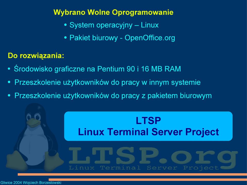org Do rozwiązania: Środowisko graficzne na Pentium 90 i 16 MB RAM