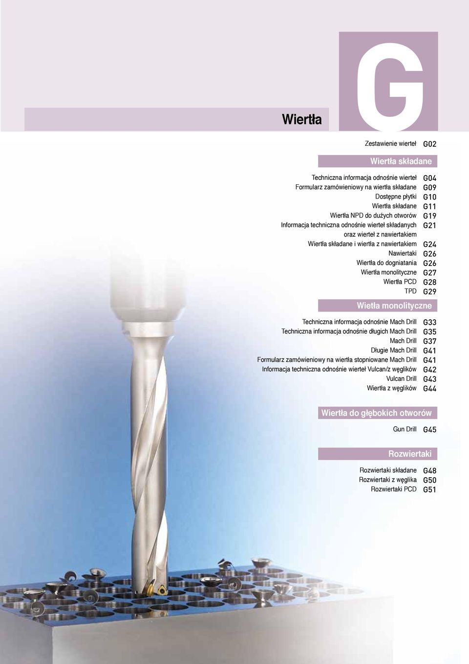 Drill Techniczna informacja odnośnie długich Mach Drill Mach Drill Długie Mach Drill Formularz zamówieniowy na wiertła stopniowane Mach Drill Informacja