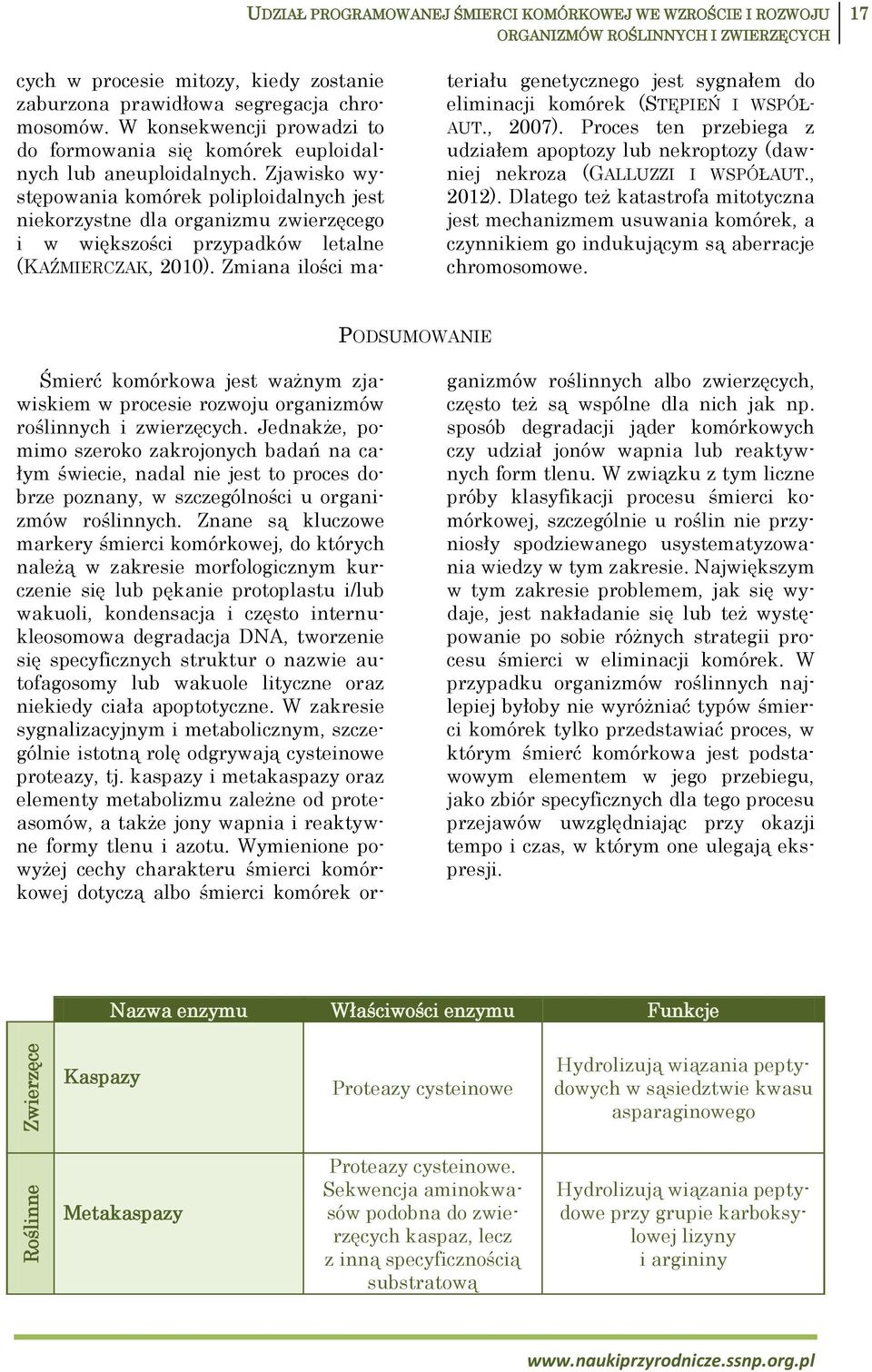 Zjawisko występowania komórek poliploidalnych jest niekorzystne dla organizmu zwierzęcego i w większości przypadków letalne (KAŹMIERCZAK, 2010).