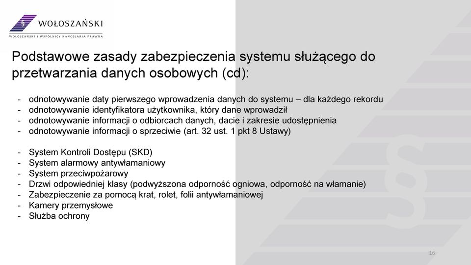 odnotowywanie informacji o sprzeciwie (art. 32 ust.