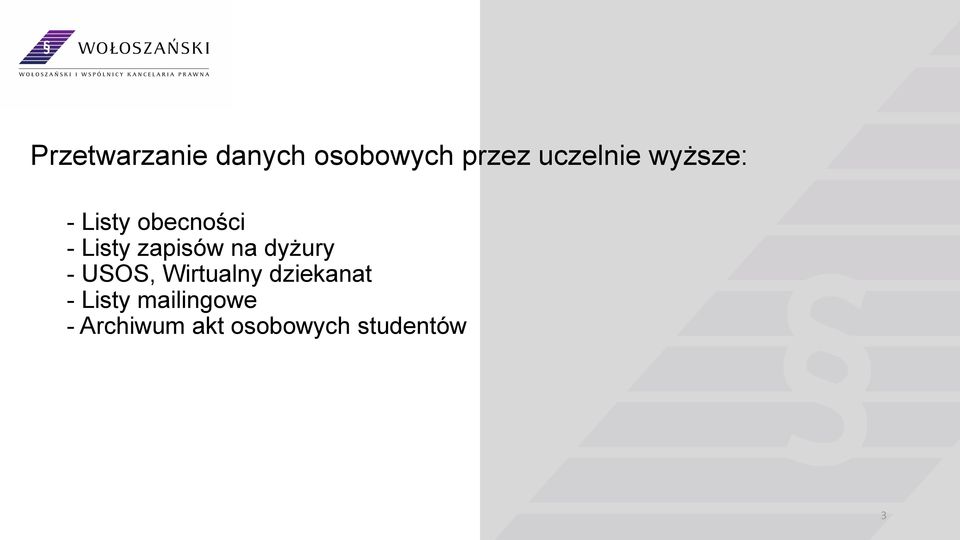 dyżury - USOS, Wirtualny dziekanat - Listy