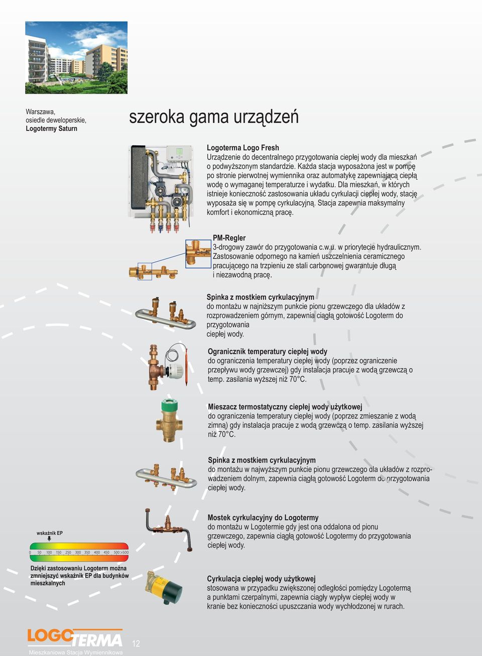 Dla mieszkań, w których istnieje konieczność zastosowania układu cyrkulacji ciepłej wody, stację wyposaża się w pompę cyrkulacyjną. Stacja zapewnia maksymalny komfort i ekonomiczną pracę.