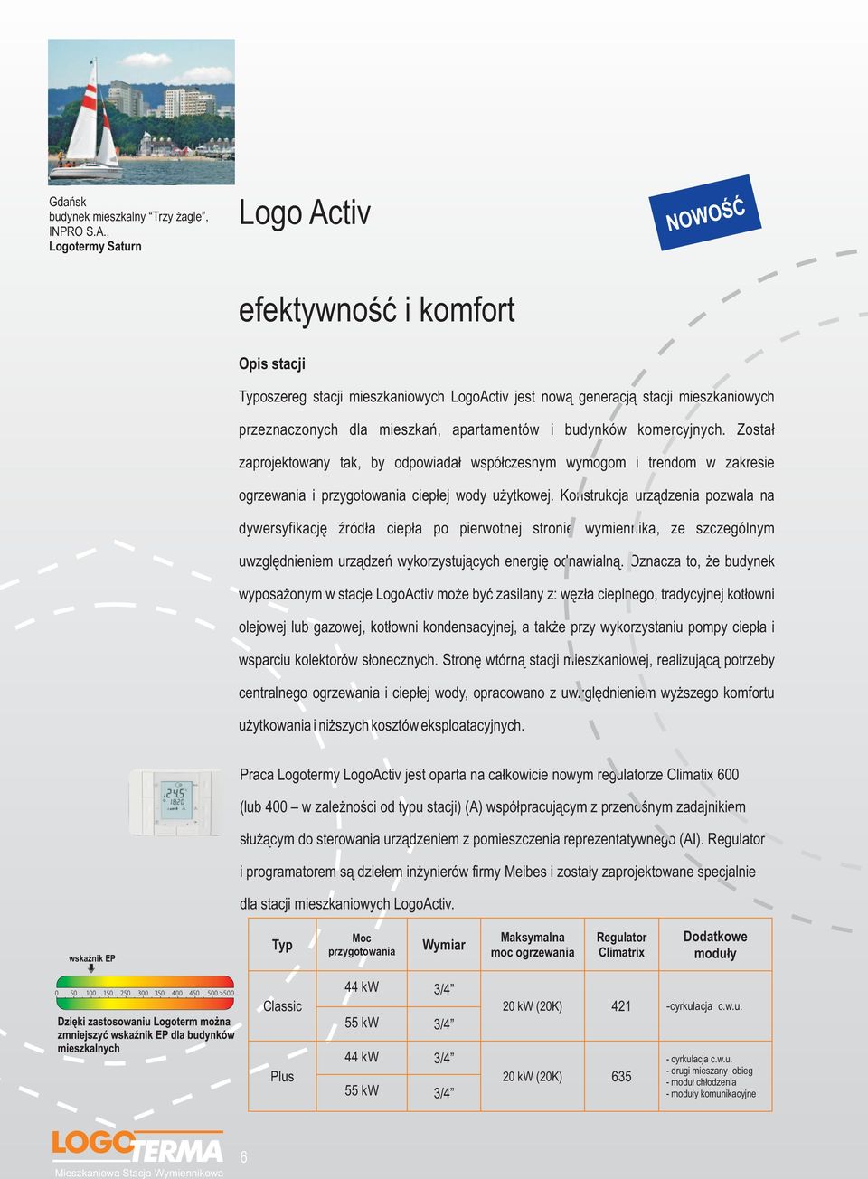 budynków komercyjnych. Został zaprojektowany tak, by odpowiadał współczesnym wymogom i trendom w zakresie ogrzewania i przygotowania ciepłej wody użytkowej.