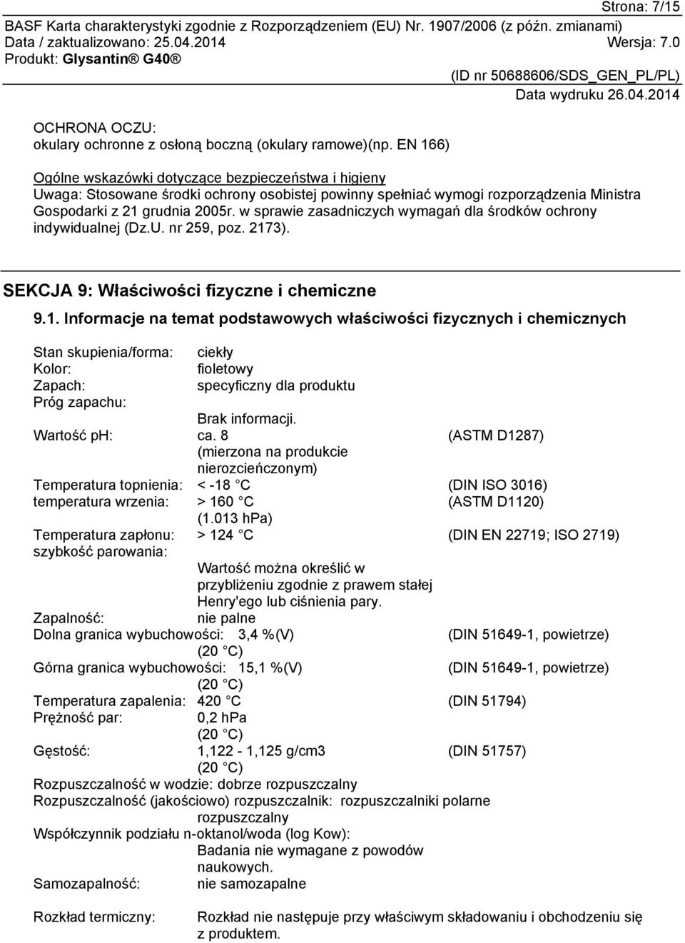 w sprawie zasadniczych wymagań dla środków ochrony indywidualnej (Dz.U. nr 259, poz. 217