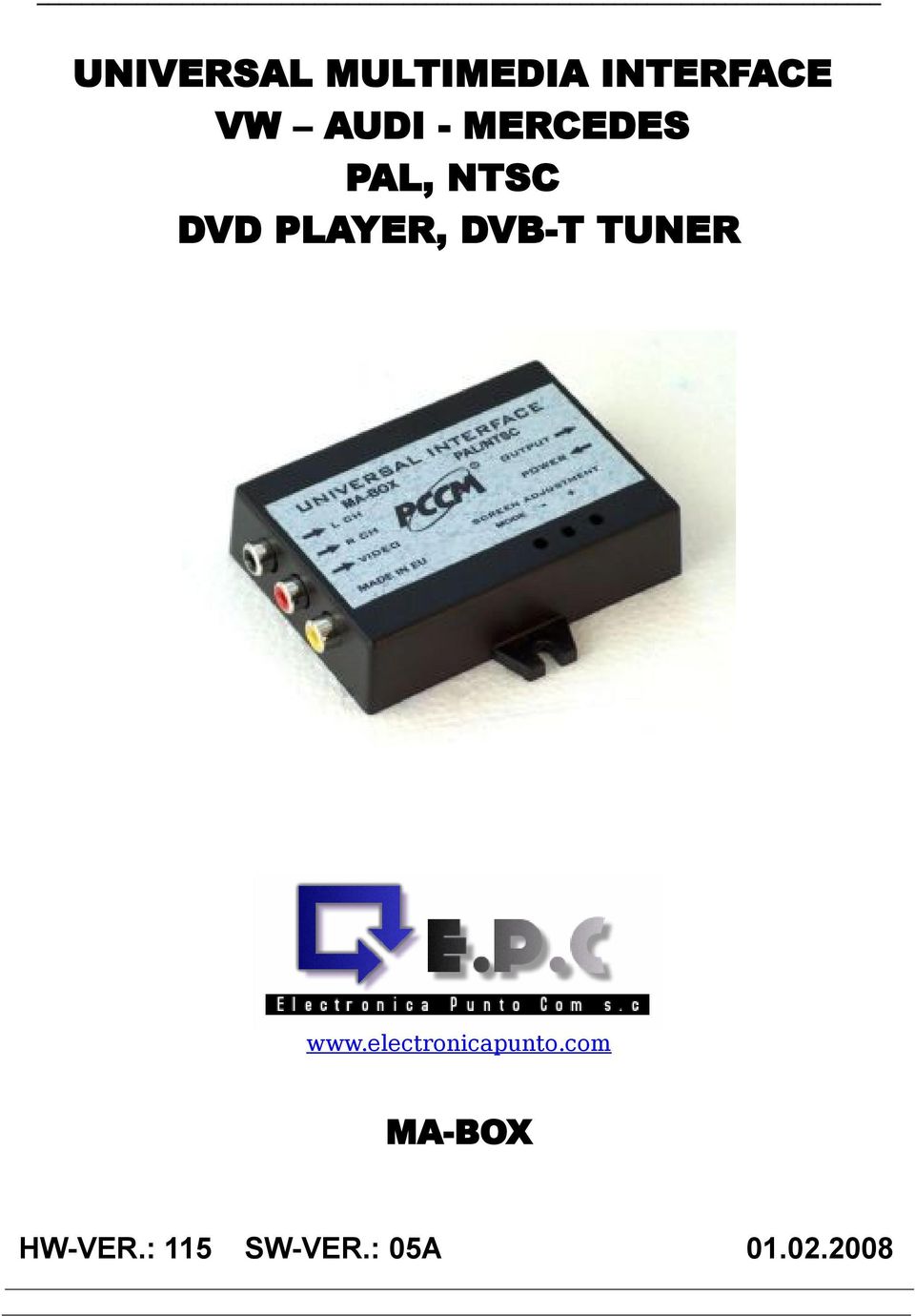 DVB-T TUNER www.electronicapunto.