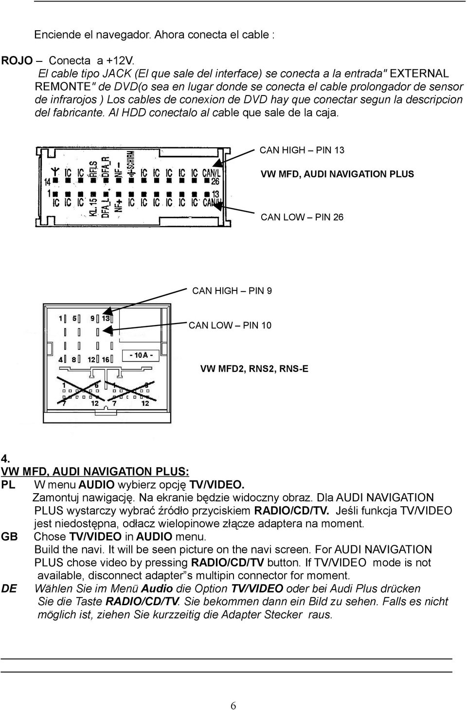 de DVD hay que conectar segun la descripcion del fabricante. Al HDD conectalo al cable que sale de la caja.