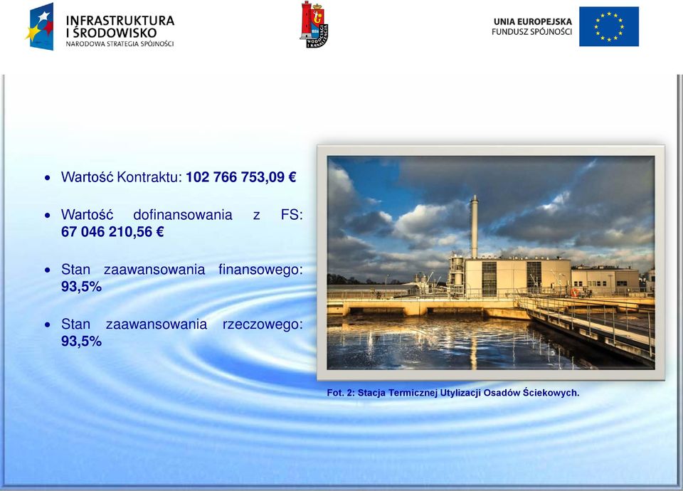 zaawansowania finansowego: 93,5% Stan zaawansowania