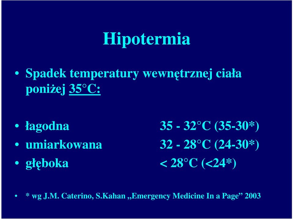 umiarkowana 32-28 C (24-30*) głęboka < 28 C