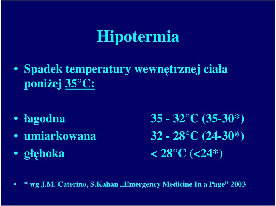 umiarkowana 32-28 C (24-30*) głęboka < 28 C