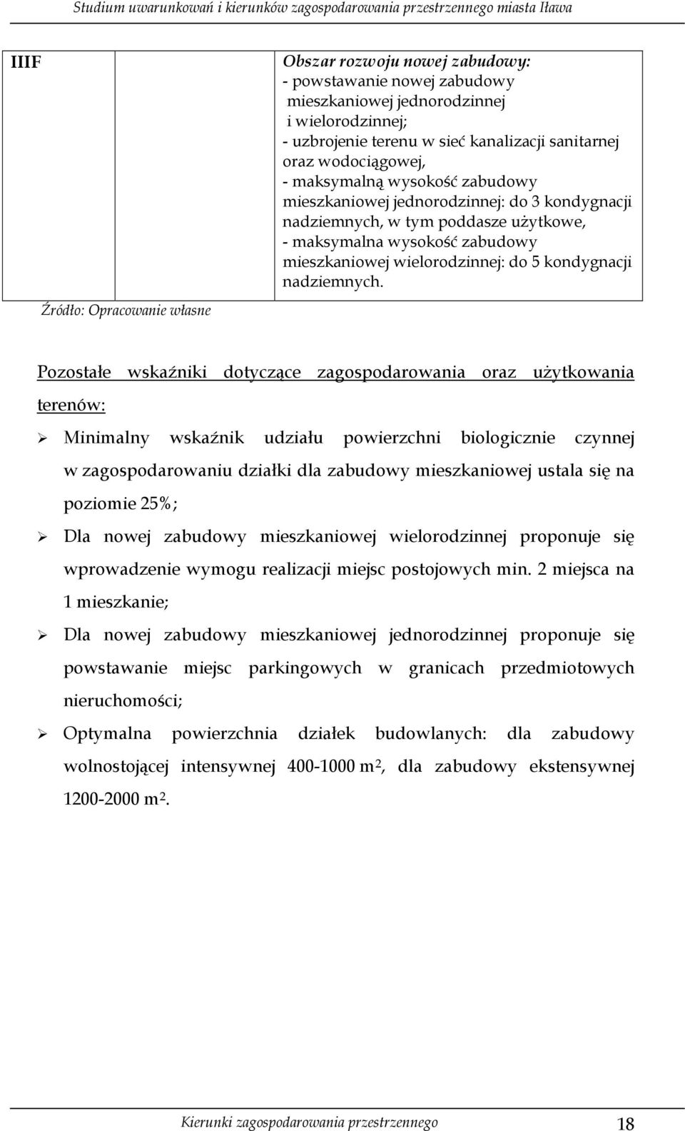 kondygnacji nadziemnych.