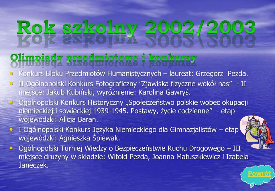 Ogólnopolski Konkurs Historyczny Społeczeństwo polskie wobec okupacji niemieckiej i sowieckiej 1939-1945.