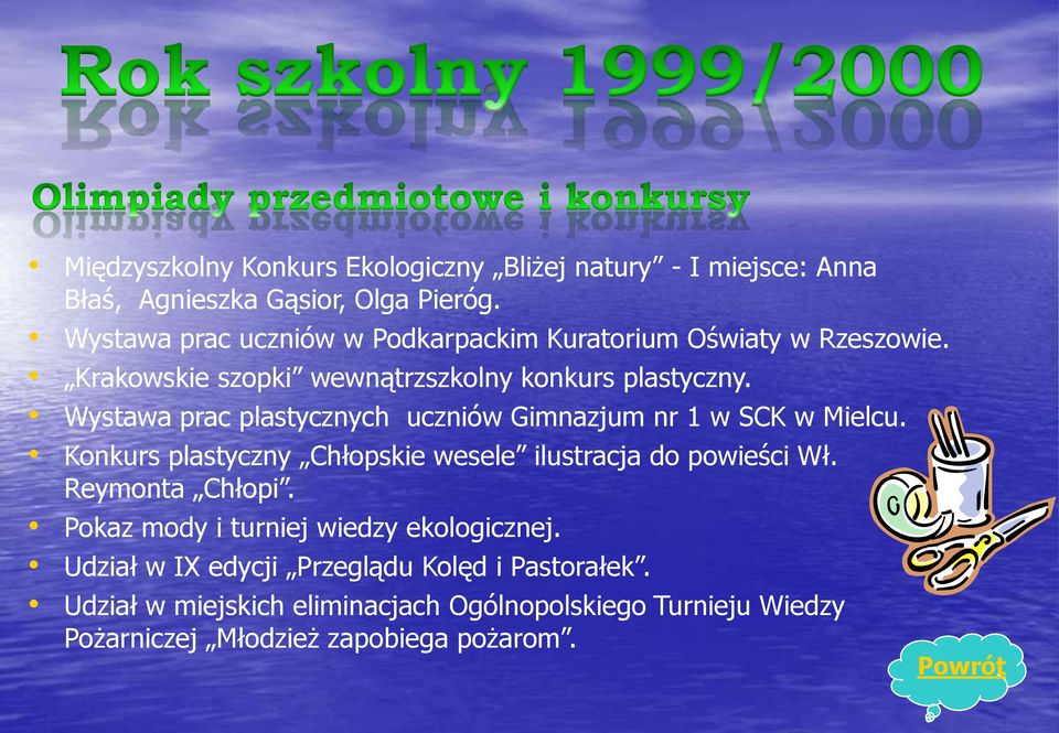 Wystawa prac plastycznych uczniów Gimnazjum nr 1 w SCK w Mielcu. Konkurs plastyczny Chłopskie wesele ilustracja do powieści Wł.