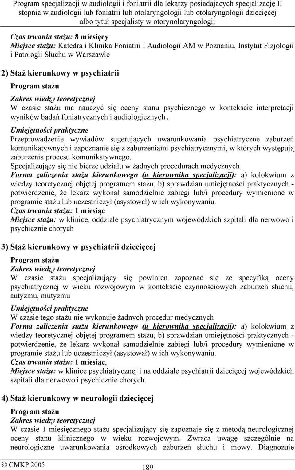 Przeprowadzenie wywiadów sugerujących uwarunkowania psychiatryczne zaburzeń komunikatywnych i zapoznanie się z zaburzeniami psychiatrycznymi, w których występują zaburzenia procesu komunikatywnego.