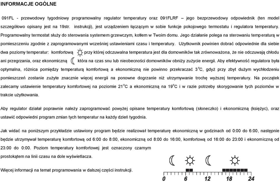 Jego działanie polega na sterowaniu temperaturą w pomieszczeniu zgodnie z zaprogramowanymi wcześniej ustawieniami czasu i temperatury.