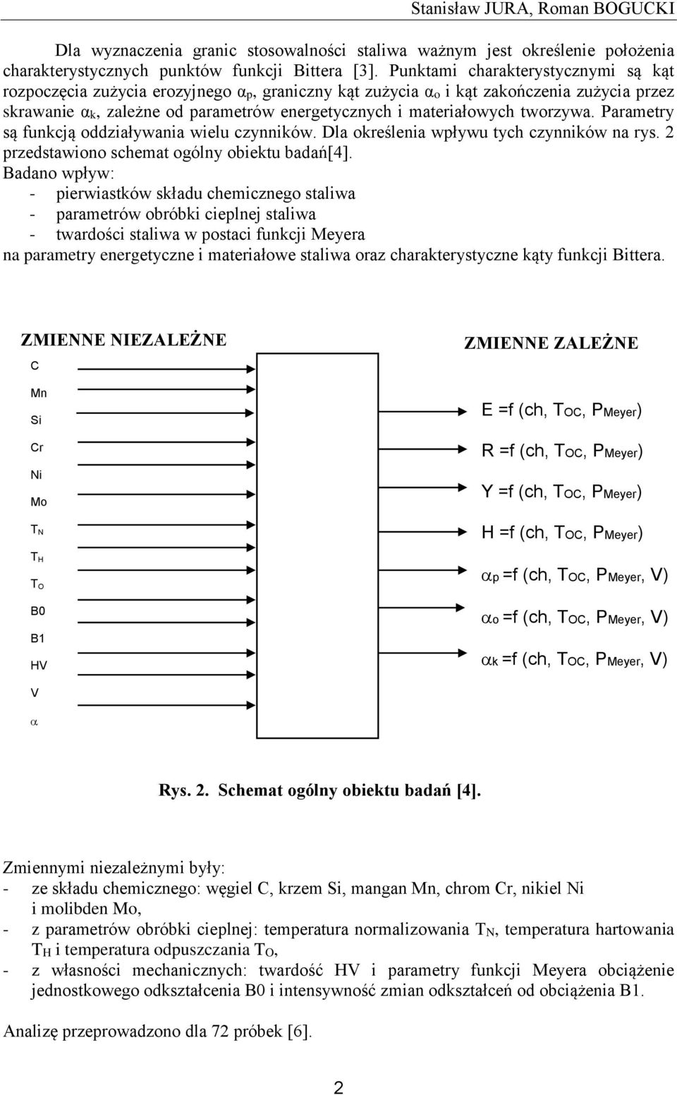 tworzywa. Parametry są funkcją oddziaływania wielu czynników. Dla określenia wpływu tych czynników na rys. 2 przedstawiono schemat ogólny obiektu badań[4].