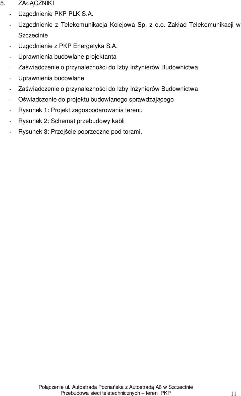 do Izby Inżynierów Budownictwa - Oświadczenie do projektu budowlanego sprawdzającego - Rysunek 1: Projekt zagospodarowania terenu - Rysunek 2: Schemat przebudowy