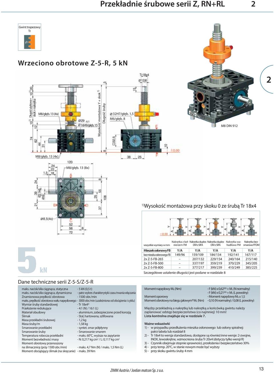 nacisk/siła ciągnąca, dynamiczna patrz wykres charakterystyki czasu trwania włączania Znamionowa prędkość obrotowa 10 obr./min maks. prędkość obrotowa wału napędowego 00 obr.