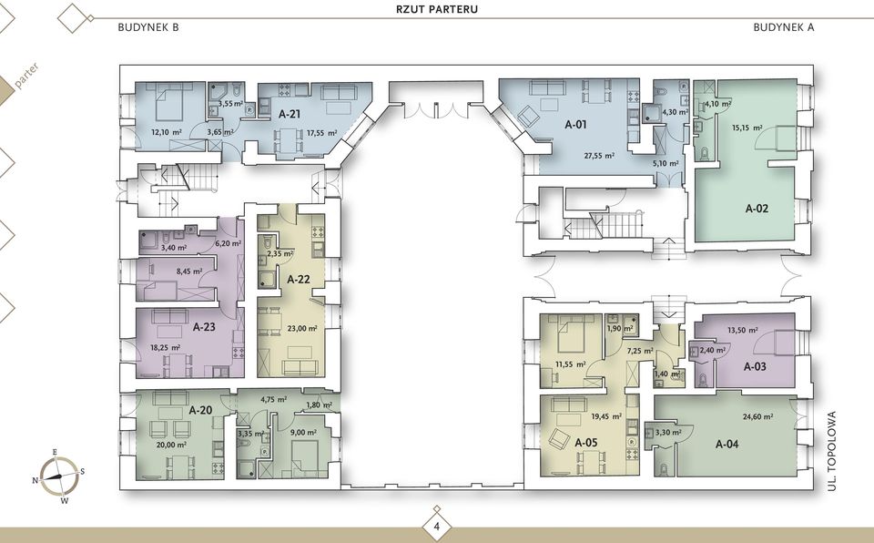 A-23 23,00 m 2 1,90 m 2 13,50 m 2 18,25 m 2 11,55 m 2 7,25 m 2 1,40 m 2 2,40 m 2 A-03 20,00 m 2