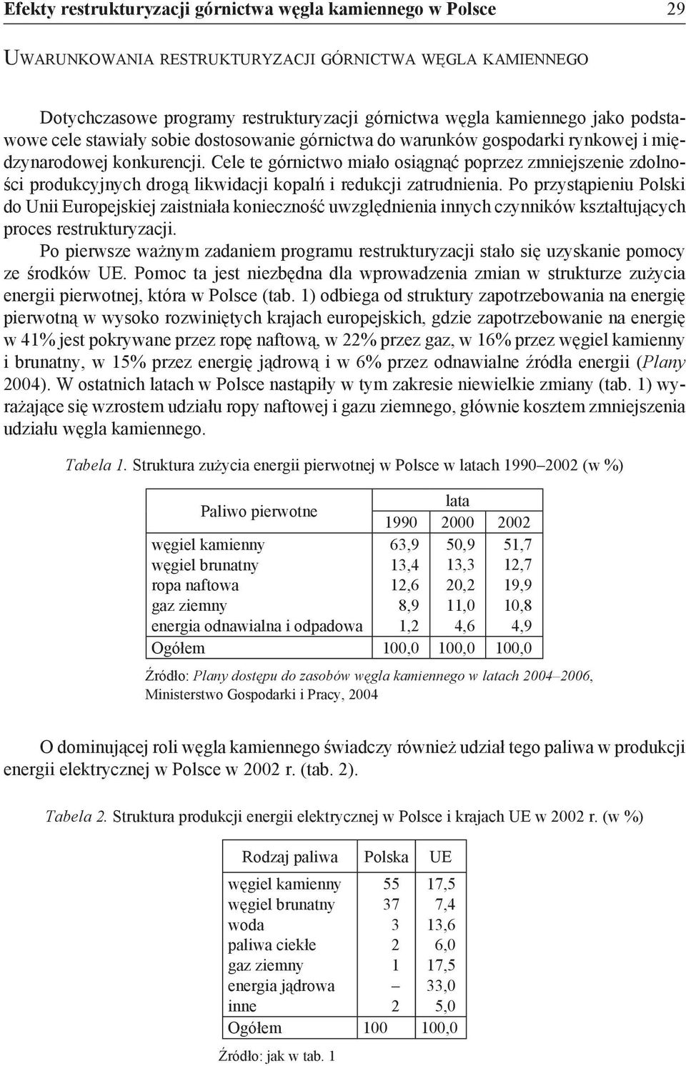 Cele te górnictwo miało osiągnąć poprzez zmniejszenie zdolności produkcyjnych drogą likwidacji kopalń i redukcji zatrudnienia.