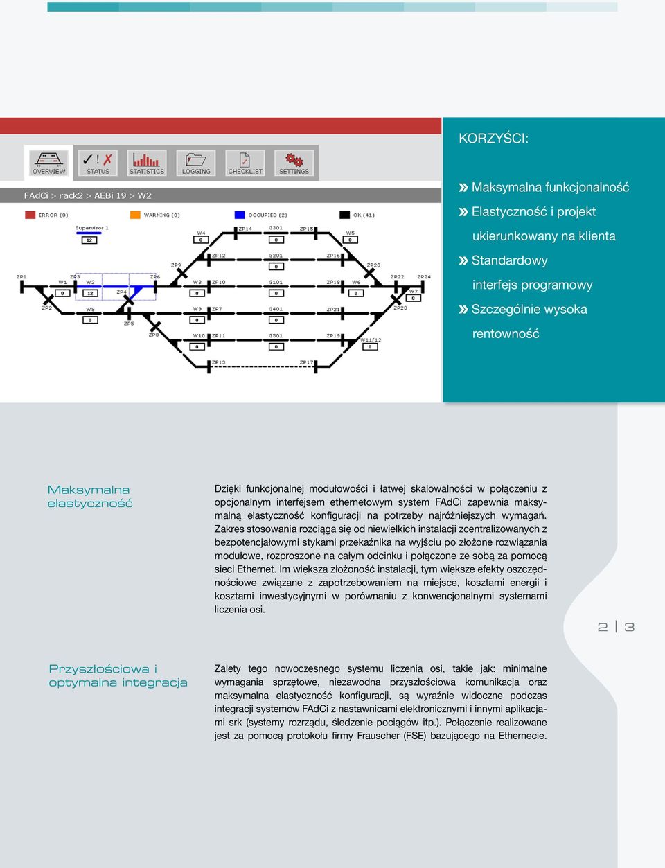 Zakres stosowania rozciąga się od niewielkich instalacji zcentralizowanych z bezpotencjałowymi stykami przekaźnika na wyjściu po złożone rozwiązania modułowe, rozproszone na całym odcinku i połączone