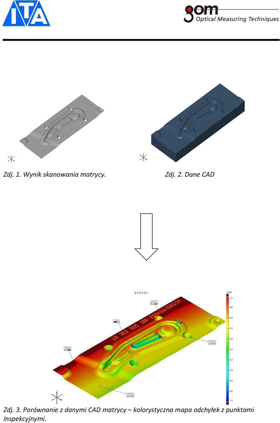 Porównanie z danymi CAD matrycy