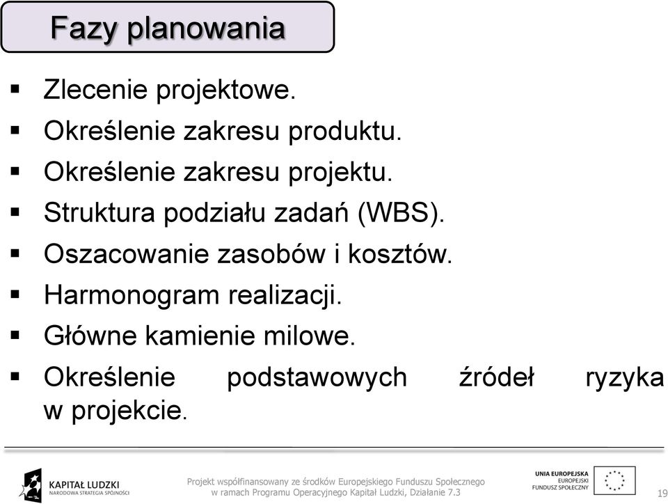 Oszacowanie zasobów i kosztów. Harmonogram realizacji.