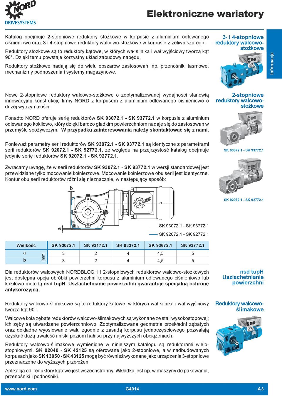 Reduktory stożkowe nadają się do wielu obszarów zastosowań, np. przenośniki taśmowe, mechanizmy podnoszenia i systemy magazynowe.