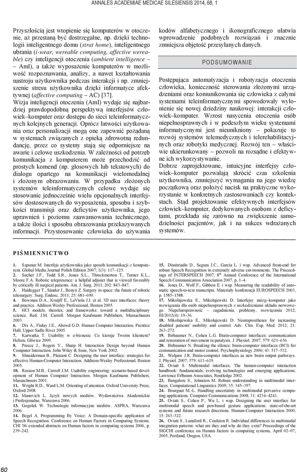 affective computing PODSUMOWANIE PIŚMIENNICTWO 1. 2. 3. 4. 5. 6. 7.