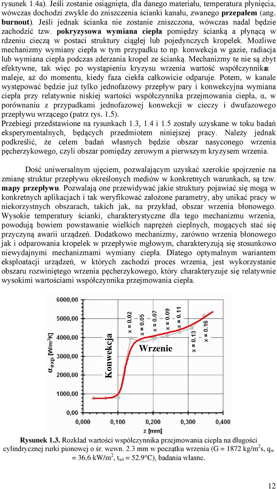 pokryzysowa wymiana ciepła pomiędzy ścianką a płynącą w rdzeniu cieczą w postaci struktury ciągłej lub pojedynczych kropelek. Możliwe mechanizmy wymiany ciepła w tym przypadku to np.