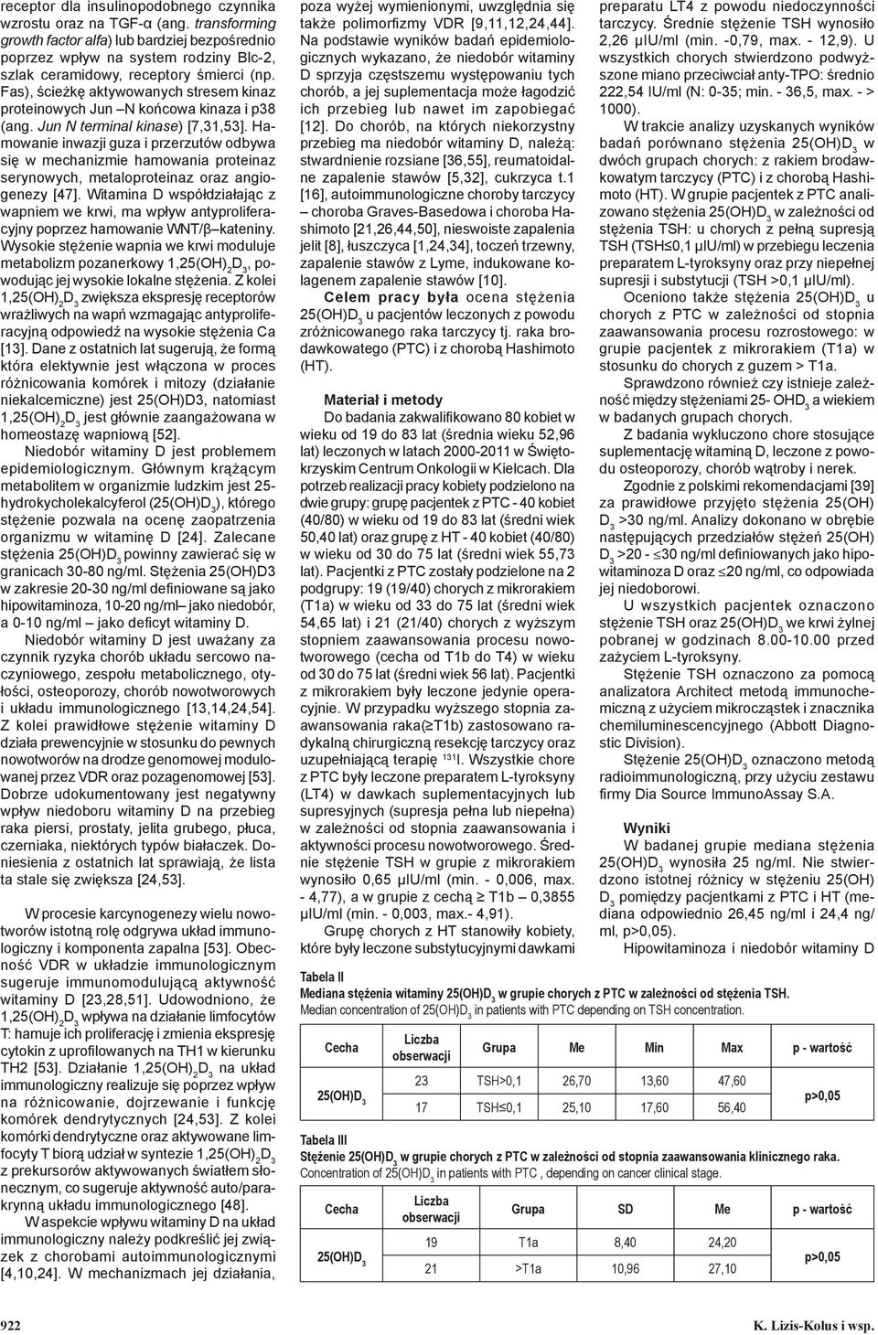 Fas), ścieżkę aktywowanych stresem kinaz proteinowych Jun N końcowa kinaza i p38 (ang. Jun N terminal kinase) [7,31,53].