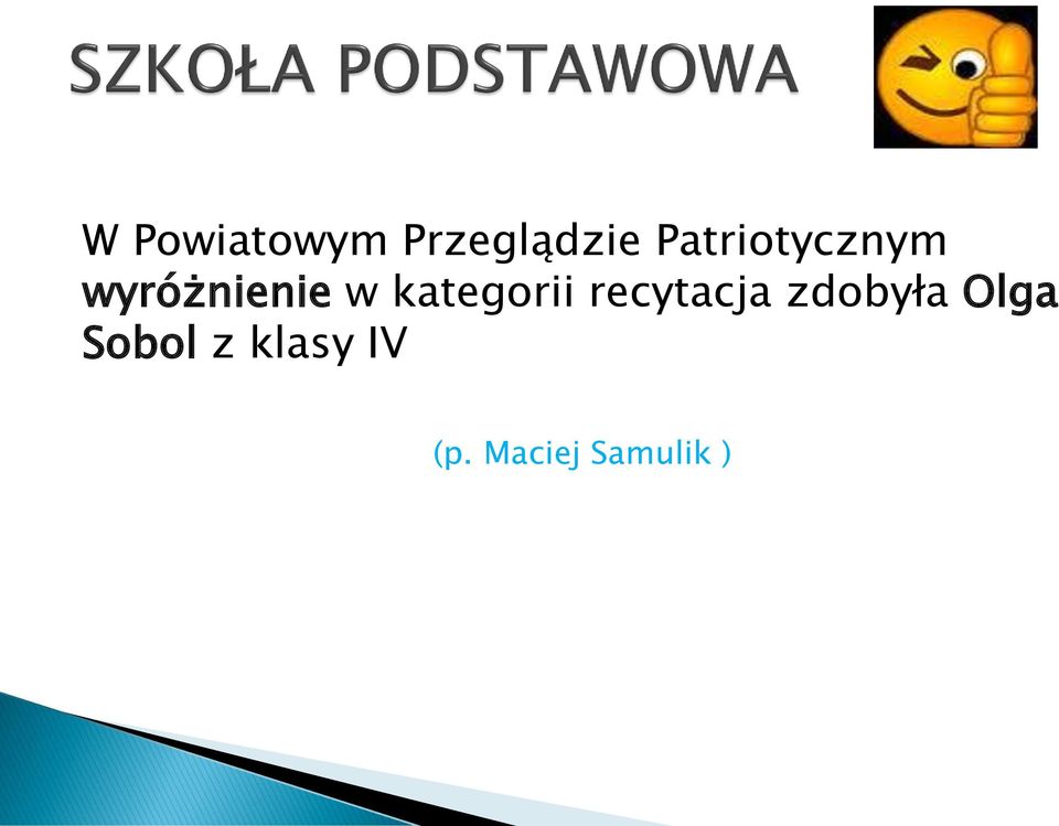 kategorii recytacja zdobyła