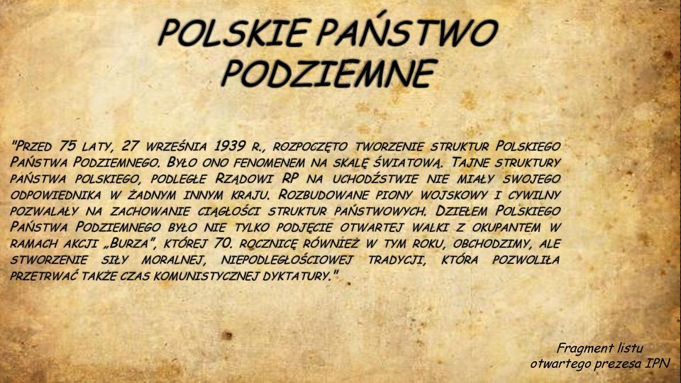 ROZBUDOWANE PIONY WOJSKOWY I CYWILNY POZWALAŁY NA ZACHOWANIE CIĄGŁOŚCI STRUKTUR PAŃSTWOWYCH.