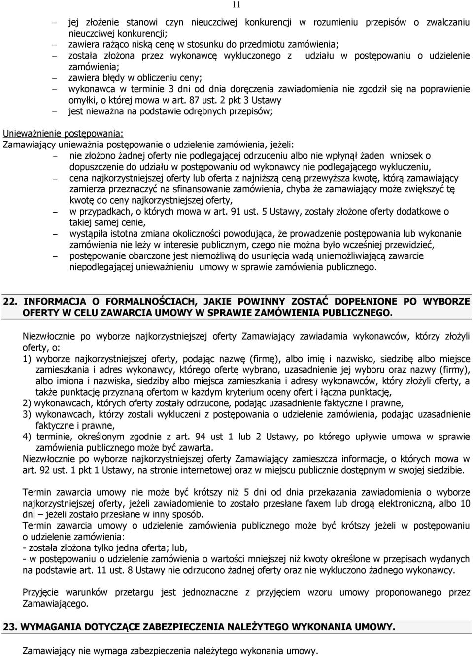 omyłki, o której mowa w art. 87 ust.