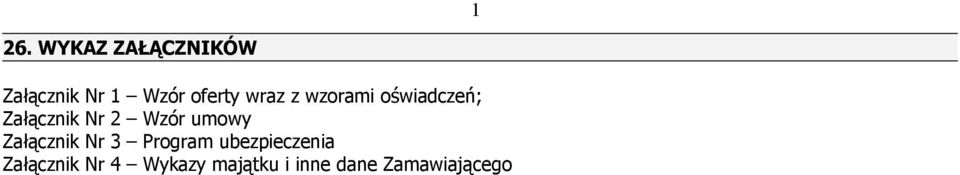 Wzór umowy Załącznik Nr 3 Program ubezpieczenia