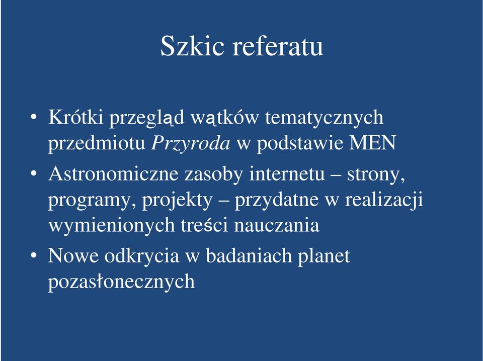 strony, programy, projekty przydatne w realizacji