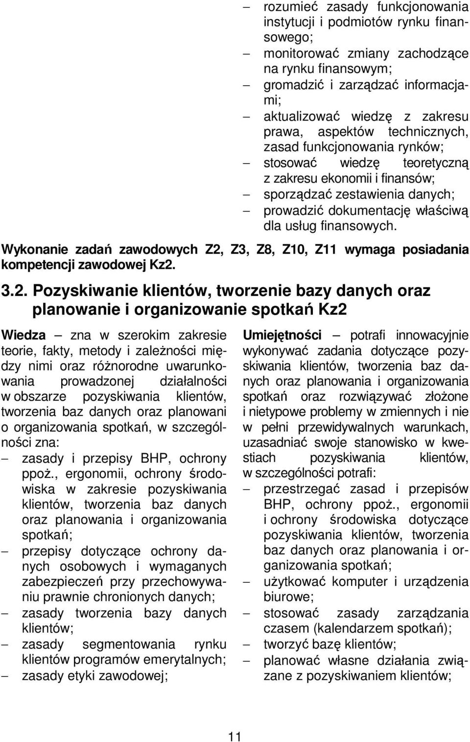 Wykonanie zadań zawodowych Z2,