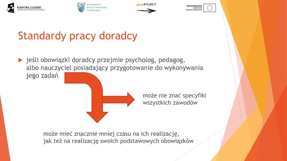 zadań może nie znać specyfiki wszystkich zawodów może mieć znacznie
