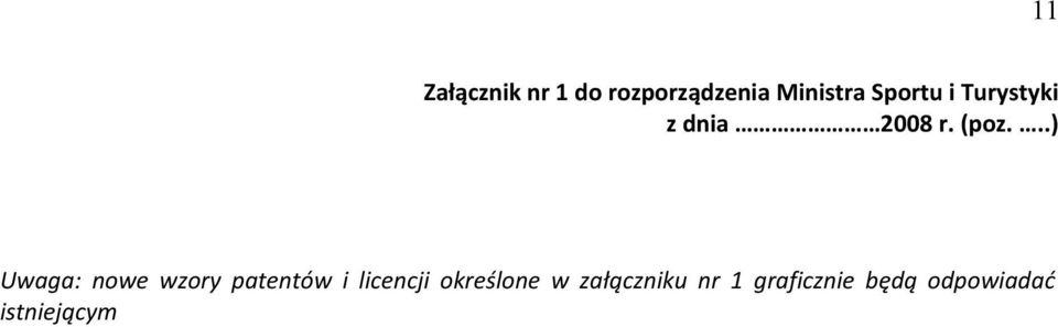 ..) Uwaga: nowe wzory patentów i licencji