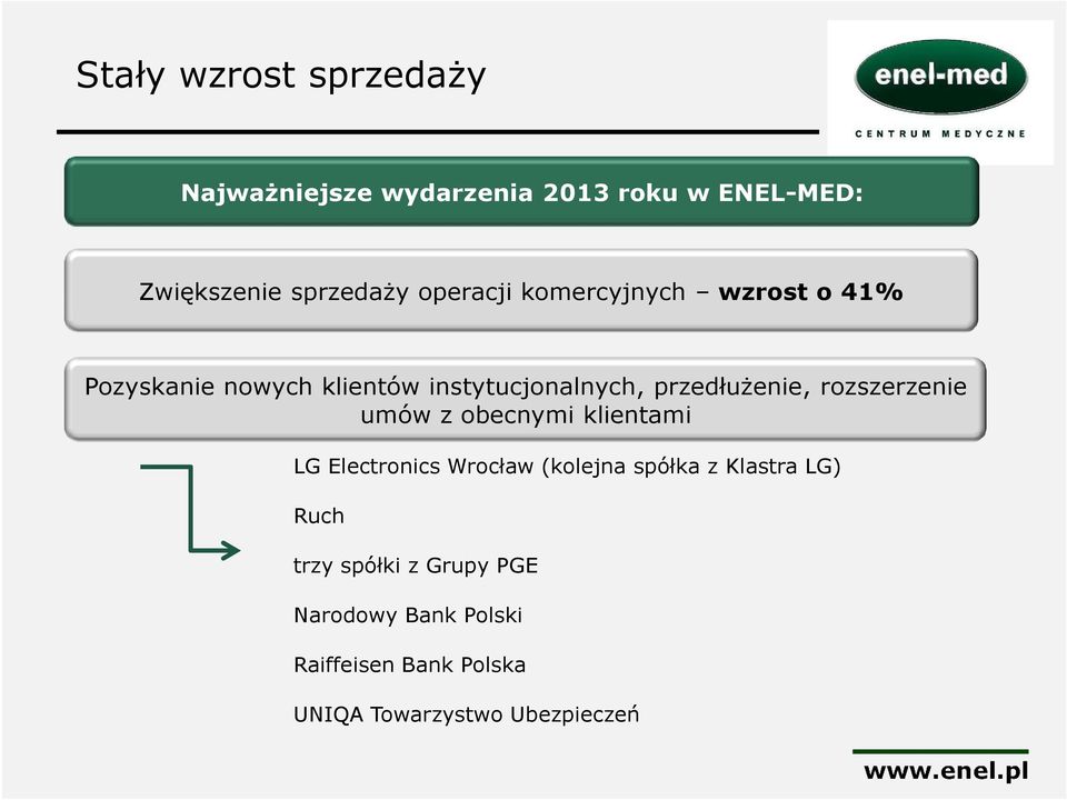 rozszerzenie umów z obecnymi klientami LG Electronics Wrocław (kolejna spółka z Klastra LG)