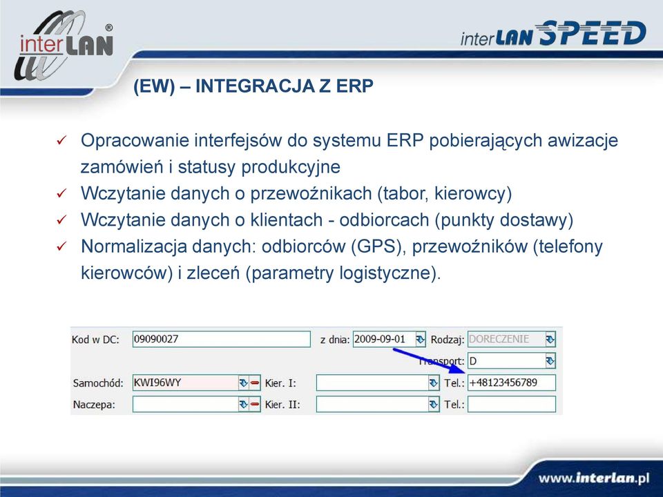 kierowcy) Wczytanie danych o klientach - odbiorcach (punkty dostawy) Normalizacja